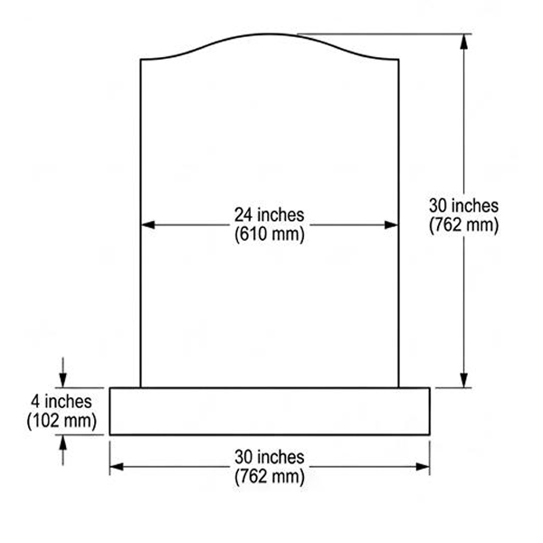 Ogee headstone cad